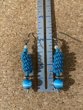Turquoise Bead Drop Earrings - Women Jewelry